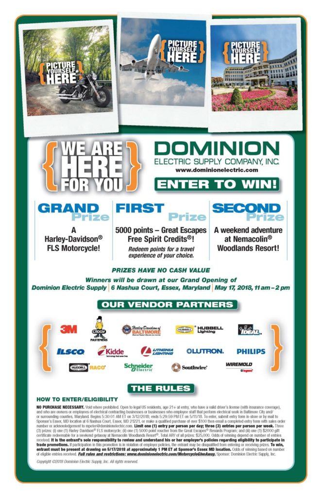 Dominion Enter to Win Contest March 2018