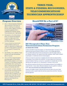 IEC Chesapeake Telecommunications Technician Program cover